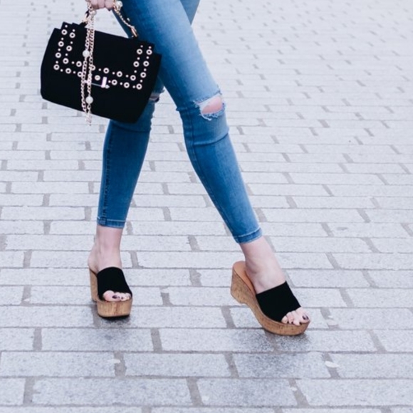 Sonoma Shoes - Sonoma Black Wedges size 9